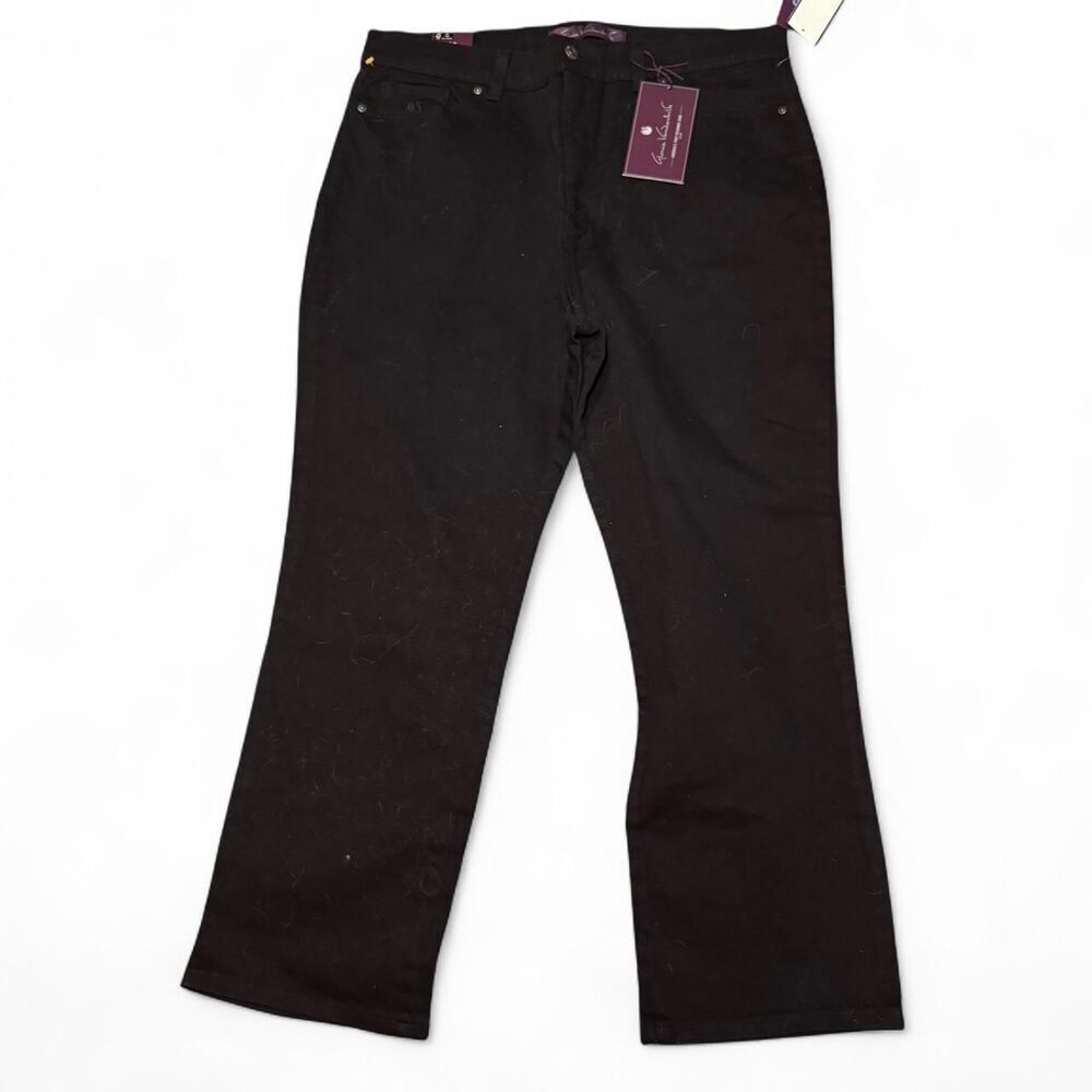 Gloria Vanderbilt Amanda Jeans 16P Short Black Tapered Leg Classic Rise Supreme - Picture 2 of 6